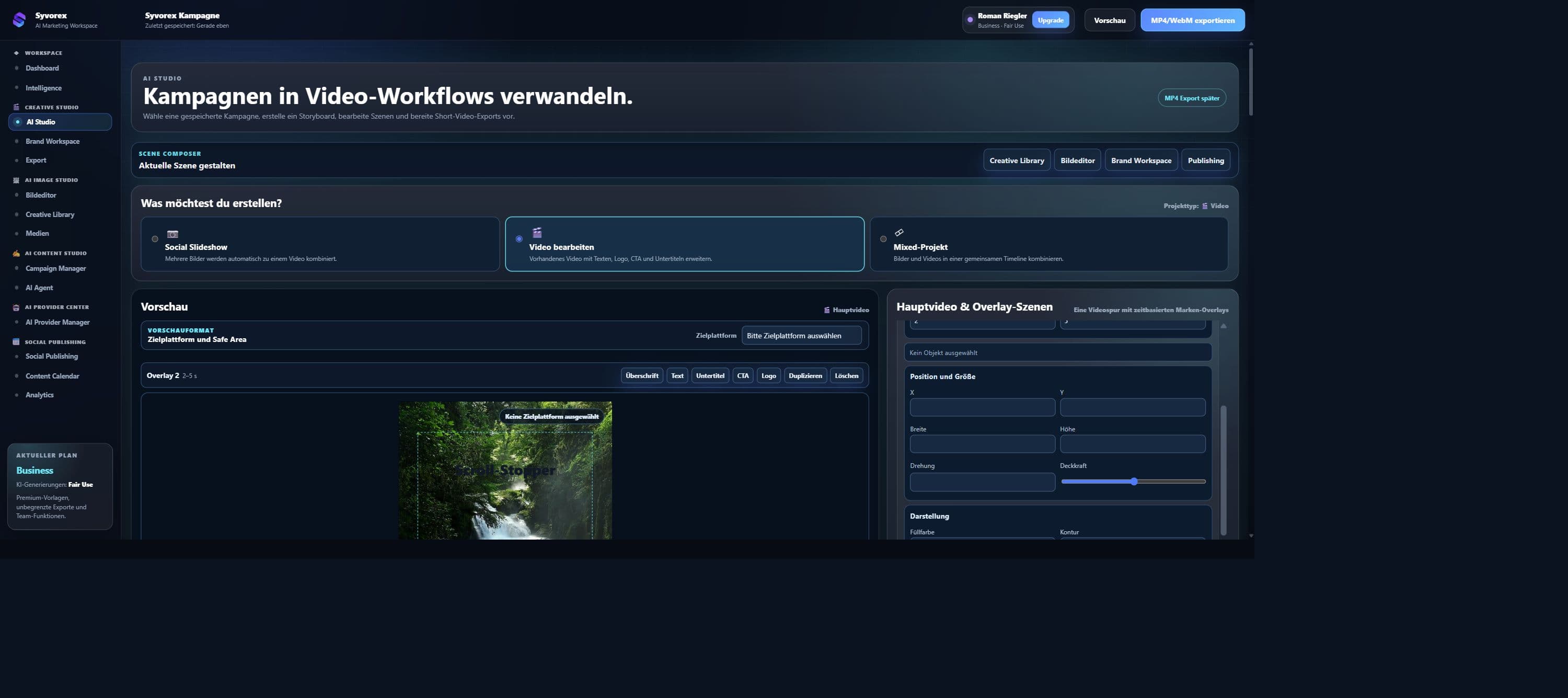 Syvorex AI Content und Creative Workflow